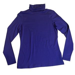 Land’s End Long Sleeve Turtle Neck Top in Bright Purple Sz XS Petite